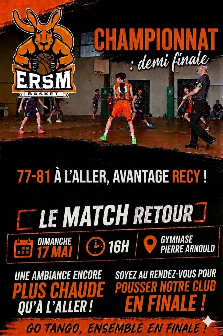 Une place en finale à aller chercher pour nos U15 🟠⚫️